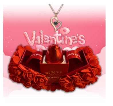 Valentines Day Gift Soap Rose Gift Box,  Eternal Flower Jewelry Box Set Wedding Birthday Gift For Girlfriend