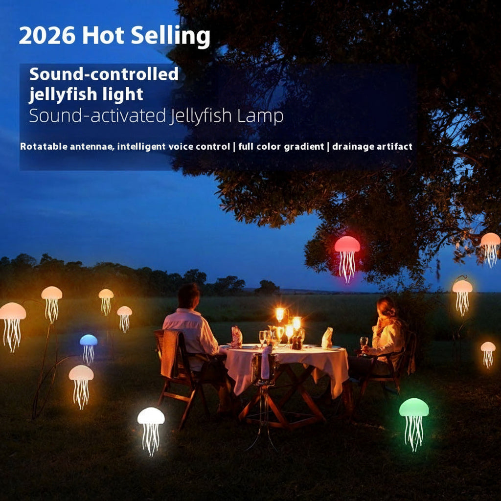 Sound-Controlled Jellyfish Mood Lamp (USB-C Rechargeable 1000 amph battery)