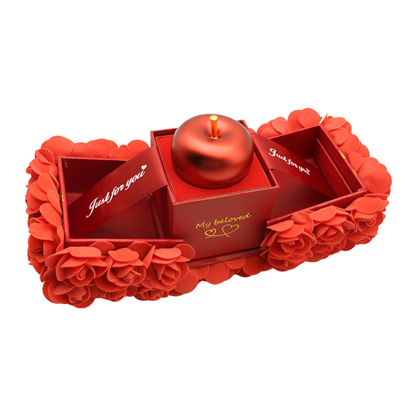 Valentines Day Gift Soap Rose Gift Box,  Eternal Flower Jewelry Box Set Wedding Birthday Gift For Girlfriend