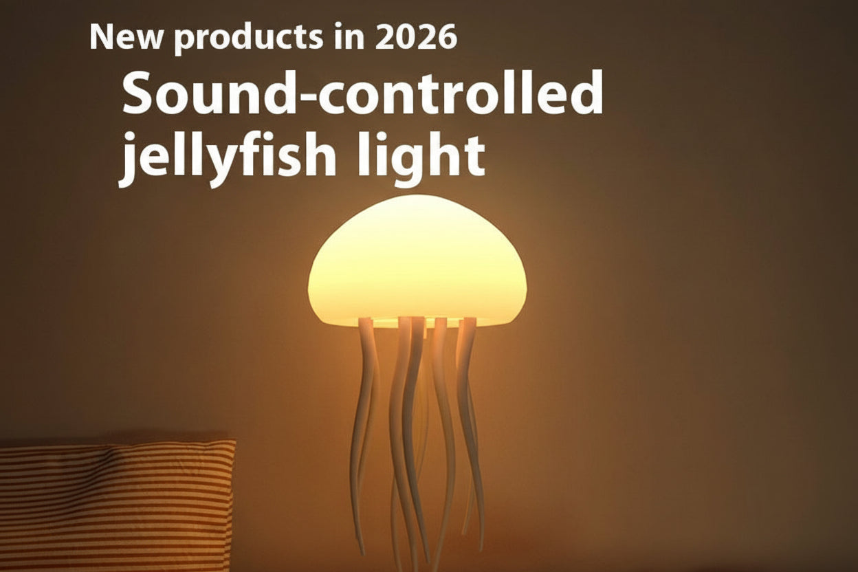 Sound-Controlled Jellyfish Mood Lamp (USB-C Rechargeable 1000 amph battery)